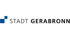 Logo der Stadt Gerabronn mit drei blauen Quadraten und dem Text "STADT GERABRONN".