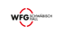 WFG Schwäbisch Hall Logo: Schwarzer Text "WFG SCHWÄBISCH HALL" mit rotem, unvollständigem Kreis um "WFG".
