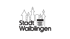 Logo der Stadt Waiblingen mit stilisierten Gebäuden, Wappen und dem Text "Stadt Waiblingen".