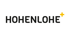 Hohenlohe Logo mit schwarzem Text und gelbem Pluszeichen.