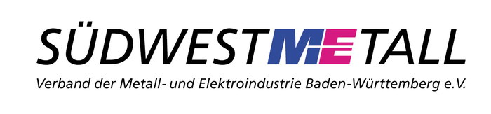 SÜDWESTMETALL Logo mit "Verband der Metall- und Elektroindustrie Baden-Württemberg e.V.".